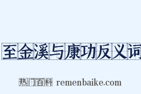 至金溪与康功反义词是什么意思的图片